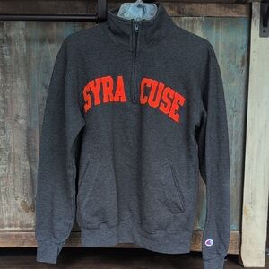 Syracuse University Gray 1/4 Zip Pullover Sweatshirt w/ Pockets - Women's Small